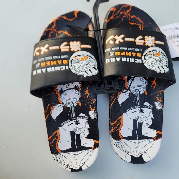 NEW Naruto Anime Ramen Men’s Size 7 Slippers Sandals Slides Shippuden Ichiraku R - Picture 10 of 12